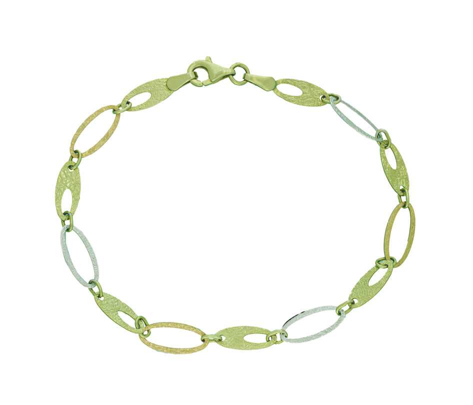 Pulsera barroca de tres oros